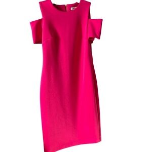 Calvin Klein Hot Pink Asymmetrical Dress